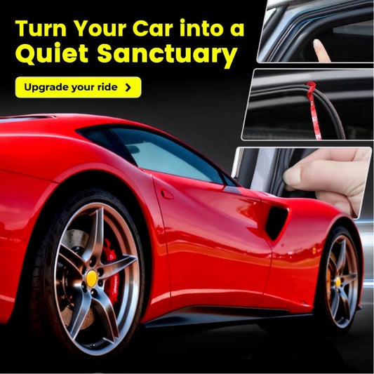 Car Door Seal Strip, 16.4FT Double Layer 5-Hole Rubber Noise Insulation Vehicle Weather Stripping, Self-Adhesive Soundproof Auto Door Window Seal Strip, Universal for RV Truck Sedan