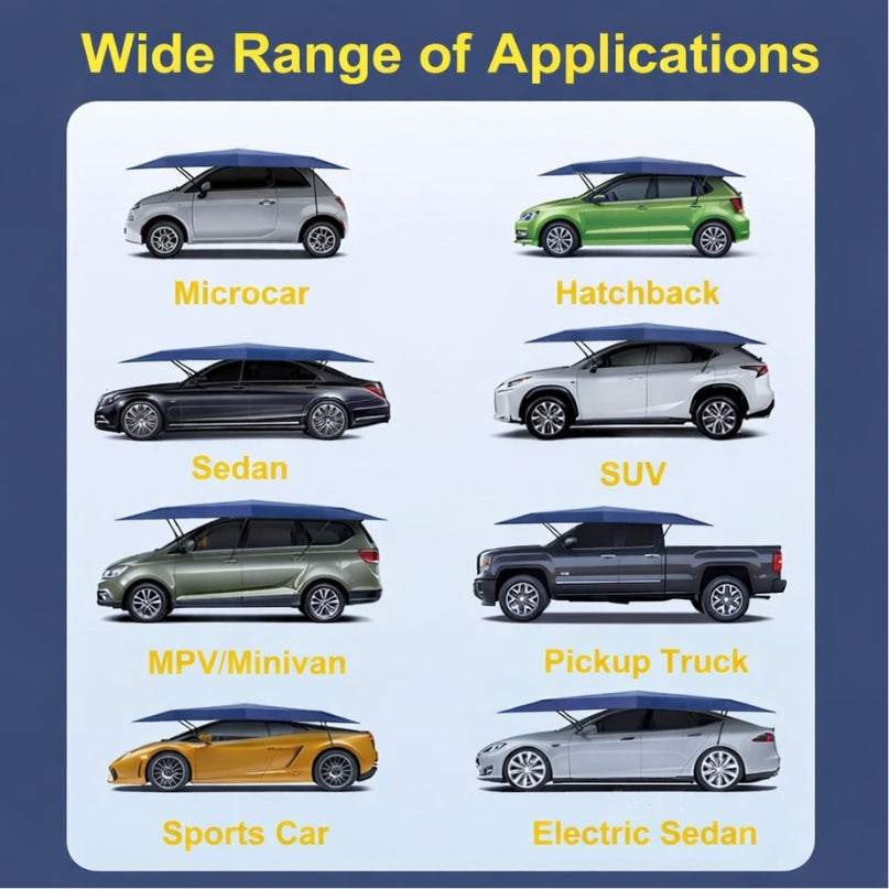 Folded Car Umbrella Waterproof Movable Carport Tent