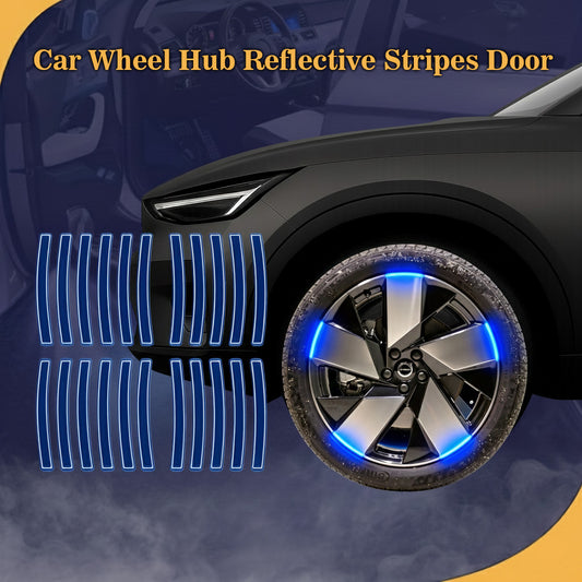 Car Wheel Hub Reflective Stripes Door
