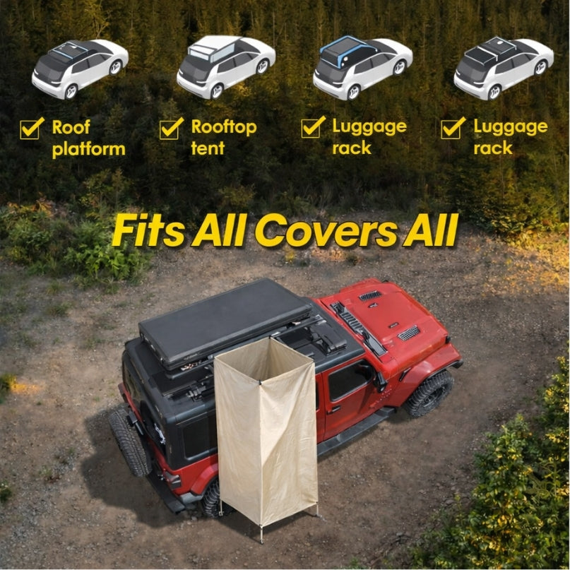 Portable Shower Tent with LED Light – Quick Setup Camping Privacy Tent (Waterproof & Spacious Design)