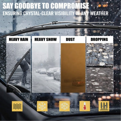 Universal Car Wiper Blades – U-Type, Hybrid & Metal Frame (16”–26” Sizes Available)