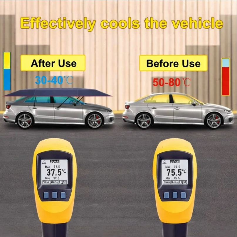 Folded Car Umbrella Waterproof Movable Carport Tent