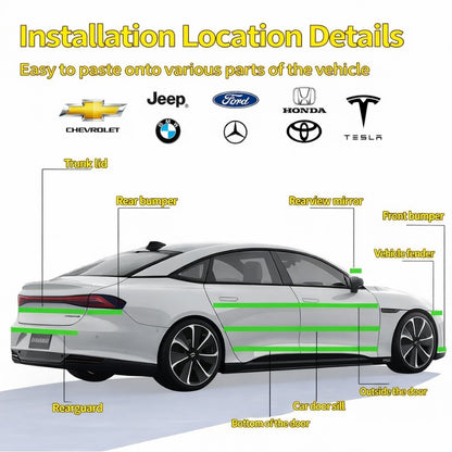 3D Carbon Fiber Sticker Paste Car Threshold Protective Film Anti Scratch