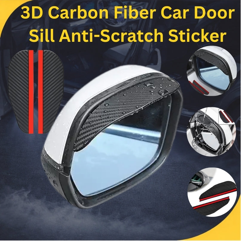 Car Rearview Mirror Rain Eyebrow Carbon Fiber