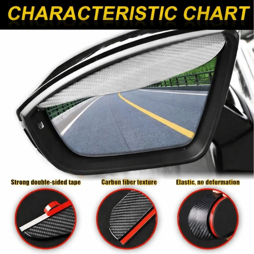 Car Rearview Mirror Rain Eyebrow Carbon Fiber