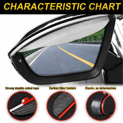 Car Rearview Mirror Rain Eyebrow Carbon Fiber