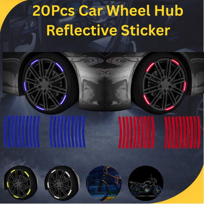Car Wheel Hub Reflective Stripes Door