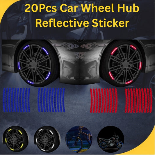 Car Wheel Hub Reflective Stripes Door