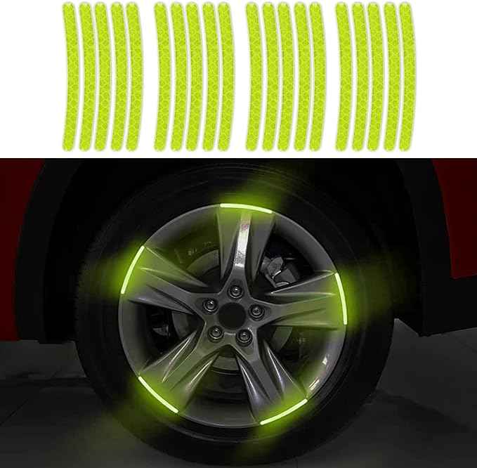 Car Wheel Hub Reflective Stripes Door