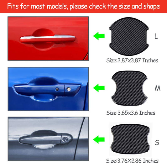 Car Door Sticker Carbon Fiber Scratches Resistant Cover Auto Handle