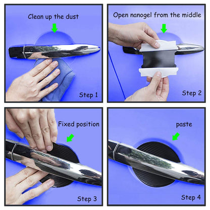 Car Door Sticker Carbon Fiber Scratches Resistant Cover Auto Handle