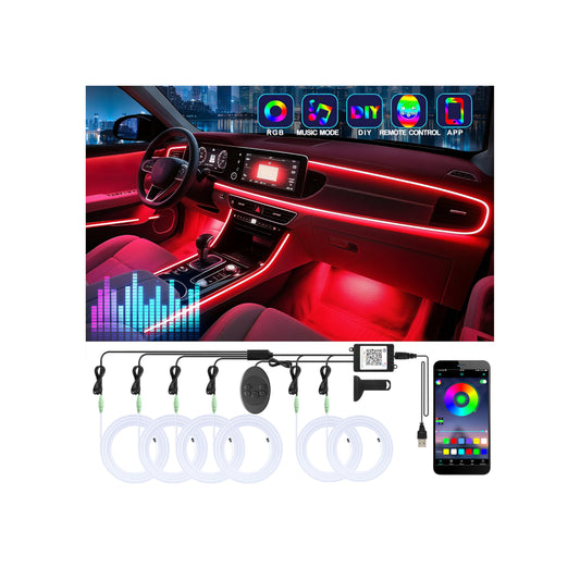 Car Interior LED Strip Light 64 Color RGB