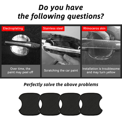 Car Door Sticker Carbon Fiber Scratches Resistant Cover Auto Handle