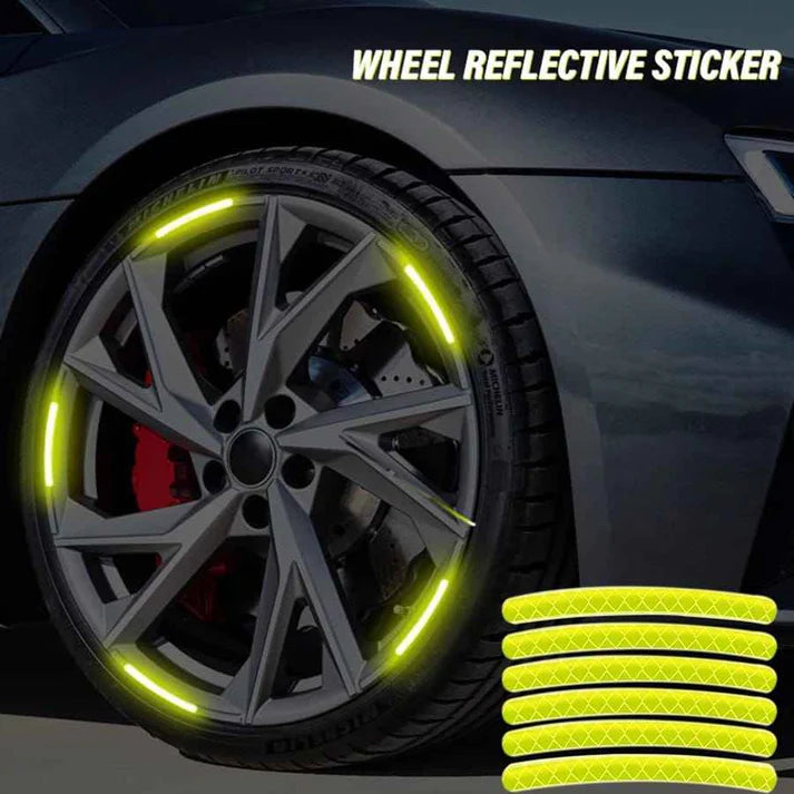 Car Wheel Hub Reflective Stripes Door